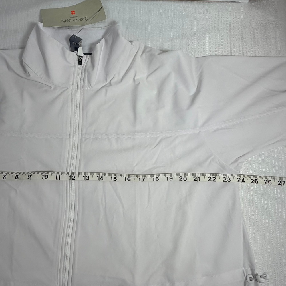 Sweaty Betty Womens Fast Lane Running Jacket L White Water Resistant Athleisure - Picture 4 of 13